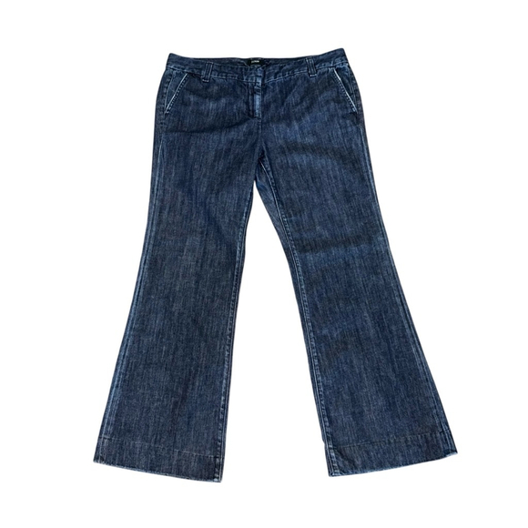 Women's J.Crew Bootcut Flare jeans Pants Size 12 Petite matchstick Classy preppy - Picture 1 of 6